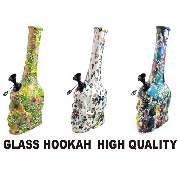 Glass bong DK6454B SKULL GLASS WATER PIPE