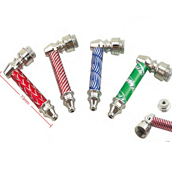 Smoking metal pipe diamond engraving aliuminum pipe DK8025D