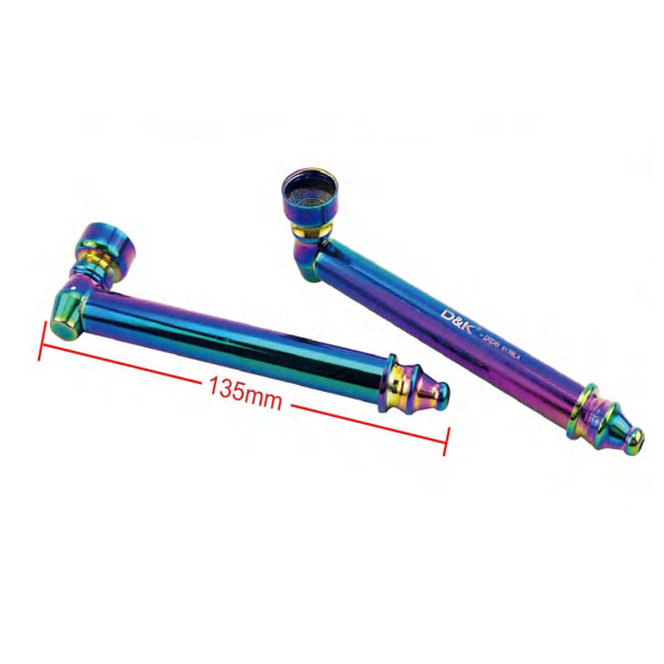 Iridescent Rainbow colors metal pipe smoking pipe DK8159LA