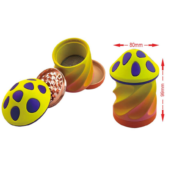 Mushroom 4 Layer Zinc Alloy Herb Grinder