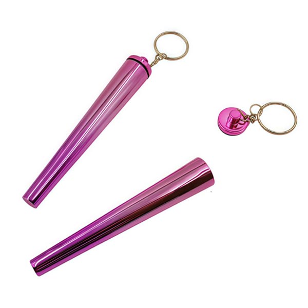 V3081  Long Aluminium Metallic Finish Cigarette Saver Tube 
